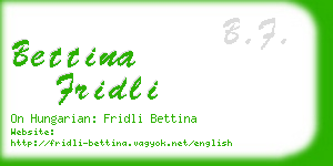 bettina fridli business card